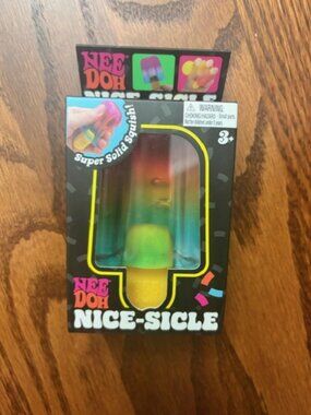 NeeDoh Nice-Sicle Squishy Fidget Sensory Stress Squeeze Toy Rainbow Popsicle